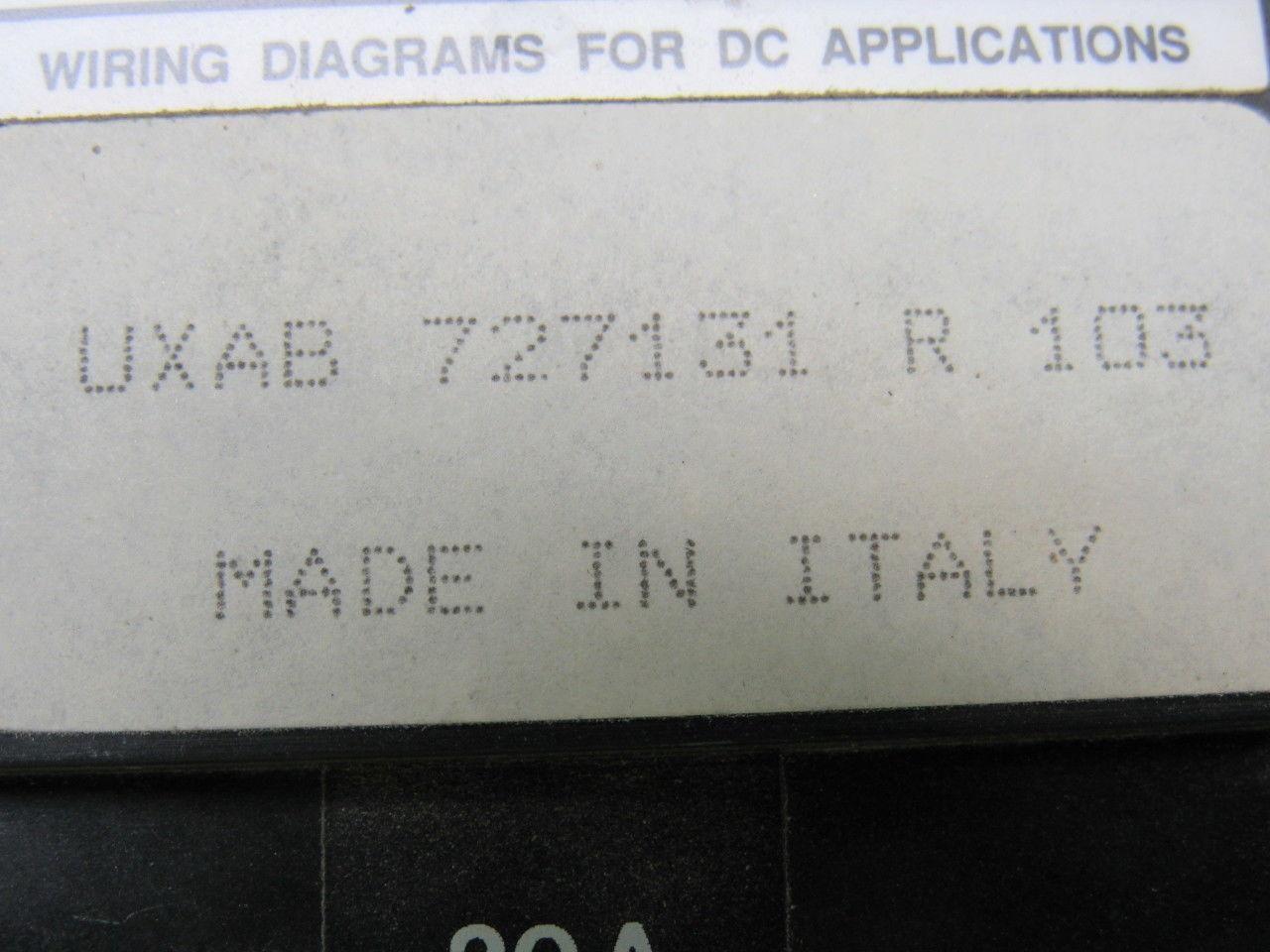 ABB UXAB 727131 R 103 3 Pole 20 Amp 480V Breaker & Disconnect Switch