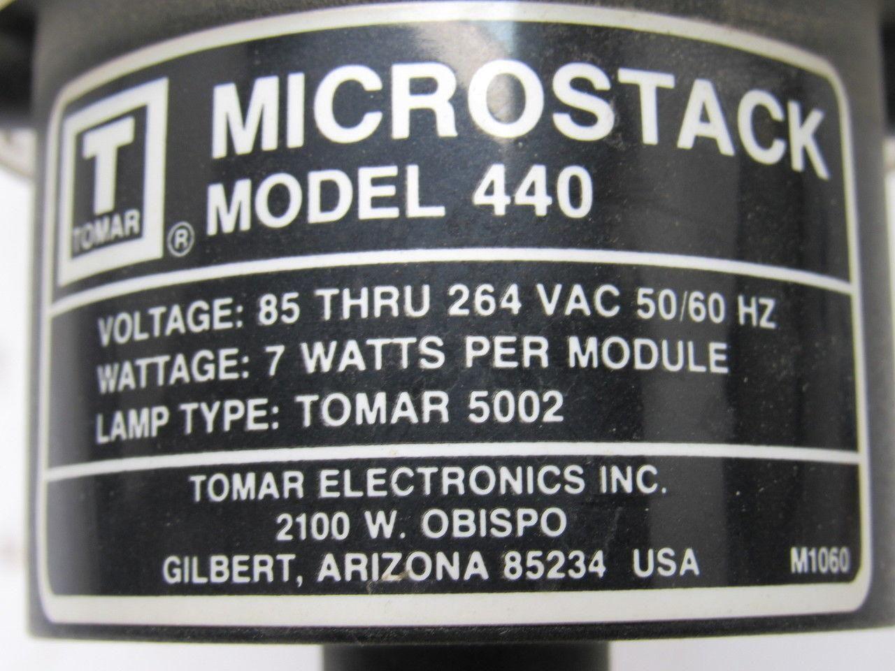 TOMAR MICROSTACK 440 4 Tier Status Light Tower 85-264VAC 50/60Hz