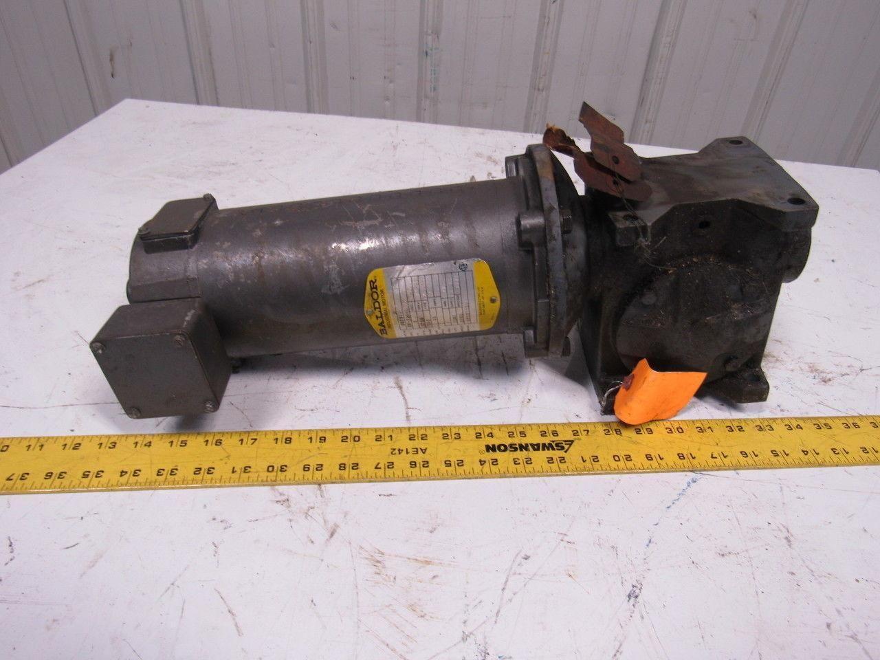 Grant Size 200 Style STF 40:1 Speed Reducer Worm Gear 1/2Hp 90VDC