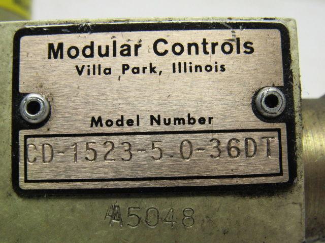 MODULAR CONTROLS MCD-1523-5.0-36DT Hydraulic Control Valve From 31-DR25TT Lift