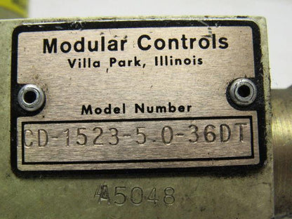 MODULAR CONTROLS MCD-1523-5.0-36DT Hydraulic Control Valve From 31-DR25TT Lift