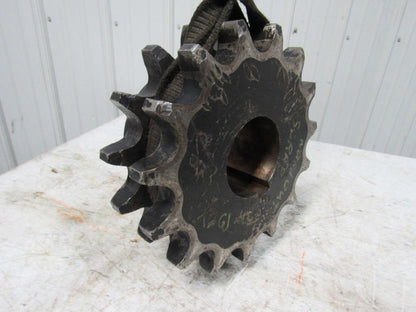 Industrial Art Double Roller Chain Sprocket Steampunk 14" OD 15 Tooth 4-3/8" ID