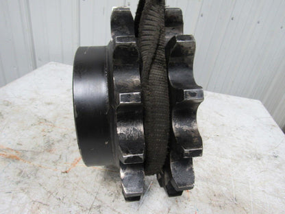 Industrial Art Double Roller Chain Sprocket Steampunk 14" OD 15 Tooth 4-3/8" ID