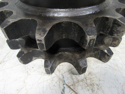 Industrial Art Double Roller Chain Sprocket Steampunk 14" OD 15 Tooth 4-3/8" ID