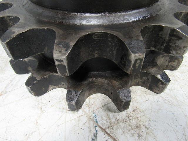 Industrial Art Double Roller Chain Sprocket Steampunk 14" OD 15 Tooth 4-3/8" ID