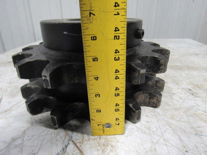 Industrial Art Double Roller Chain Sprocket Steampunk 14" OD 15 Tooth 4-3/8" ID