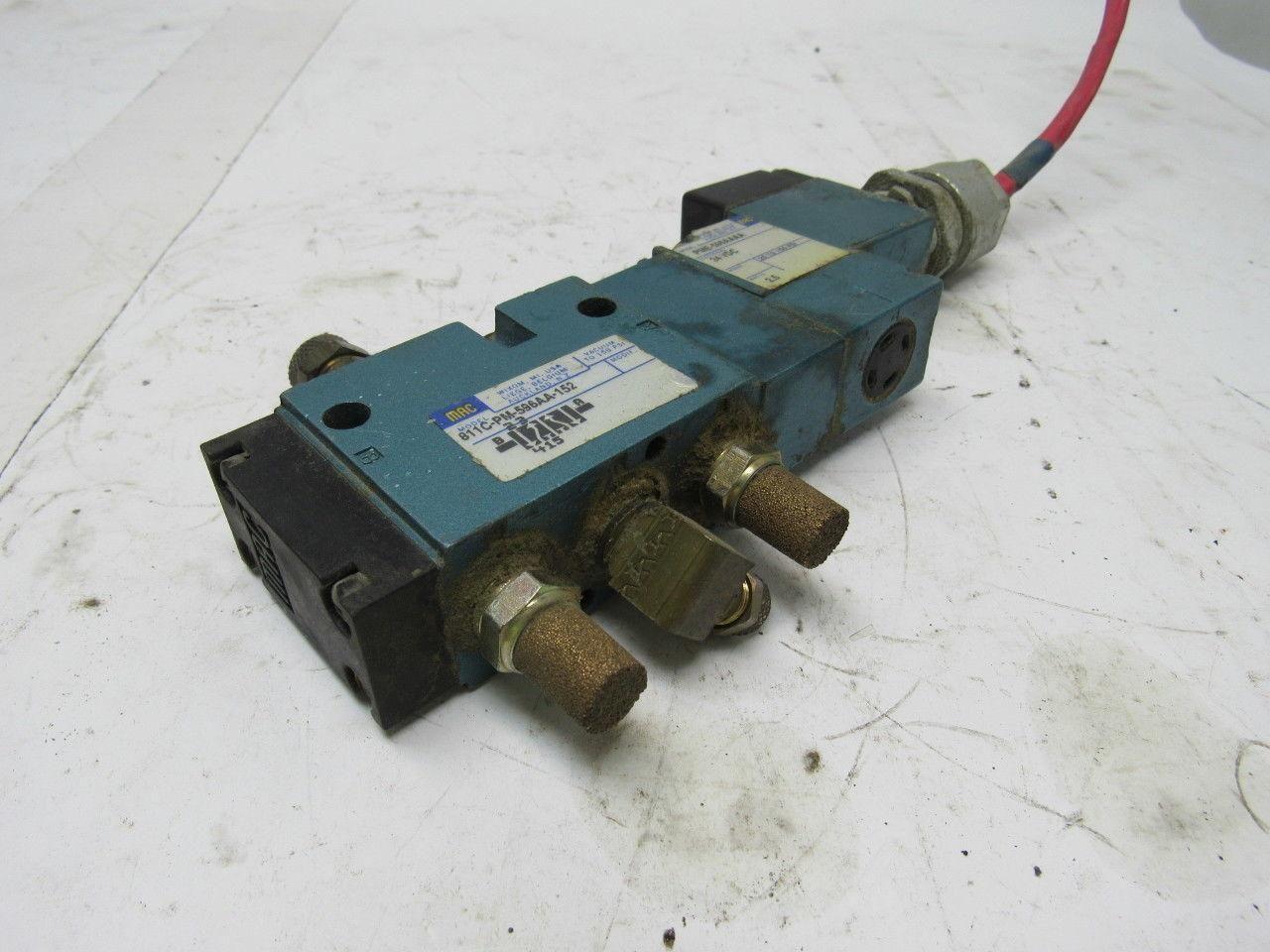 Mac 811C-PM-596AA-152 Pneumatic Solenoid Valve W/PME-596AAAA 24VDC