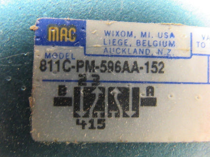 Mac 811C-PM-596AA-152 Pneumatic Solenoid Valve W/PME-596AAAA 24VDC