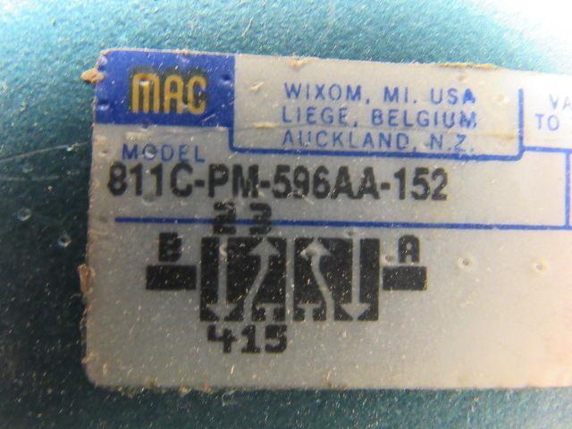 Mac 811C-PM-596AA-152 Pneumatic Solenoid Valve W/PME-596AAAA 24VDC