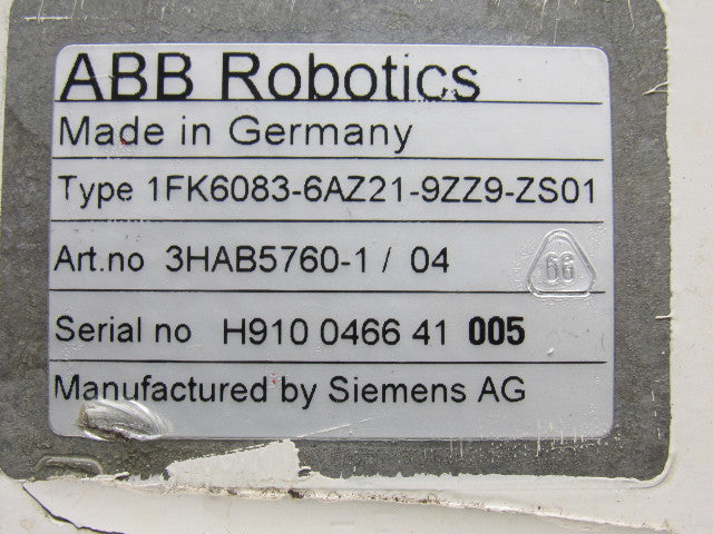 Siemens 1FK6083-6AZ21-9ZZ9-ZS01 AC Electric Servo Motor