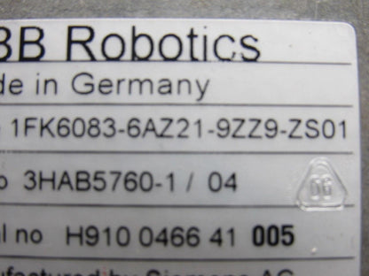 Siemens 1FK6083-6AZ21-9ZZ9-ZS01 AC Electric Servo Motor