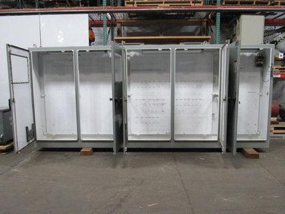 HOFFMAN ? 16'6" x 7' x 18" 5 Door Electrical Enclosure Box W/ Extras Disconnect
