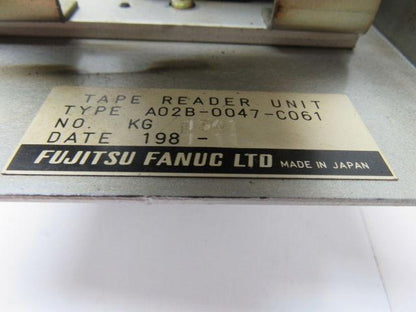 Fujitsu Fanuc A02B-0047-C061 Tape Reader Unit From a Wasino LG71 CNC