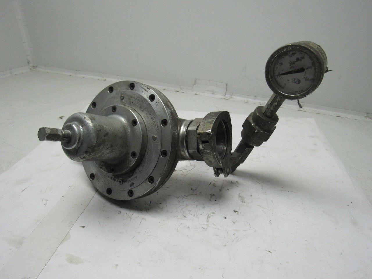 Graco 223824 Back Pressure Regulator 2" Sanitary Clamp Fittings W/Gauge