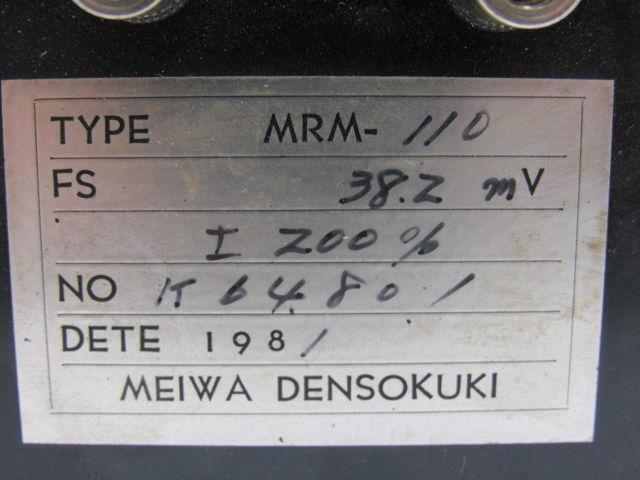 Meiwa Densokuki Type MRM-110 Load Meter Spindle/Z-Axis From a Wasino LG71 CNC