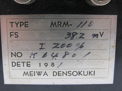 Meiwa Densokuki Type MRM-110 Load Meter Spindle/Z-Axis From a Wasino LG71 CNC