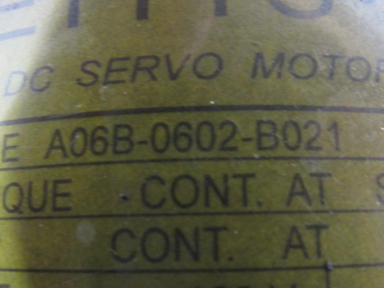 Getty Fanuc 20N 128VDC Servo Motor From Mazak M-5 Lathe 1500 RPM A06B-0602-B021