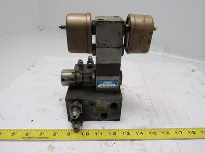 Vickers XM1-3FK1-30-JA Flui-Trol Hyd. Flow Control Valve& Solenoid Block Assy'