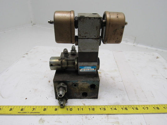 Vickers XM1-3FK1-30-JA Flui-Trol Hyd. Flow Control Valve& Solenoid Block Assy'