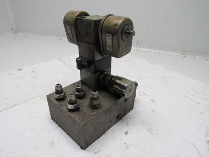 Vickers XM1-3FK1-30-JA Flui-Trol Hyd. Flow Control Valve& Solenoid Block Assy'