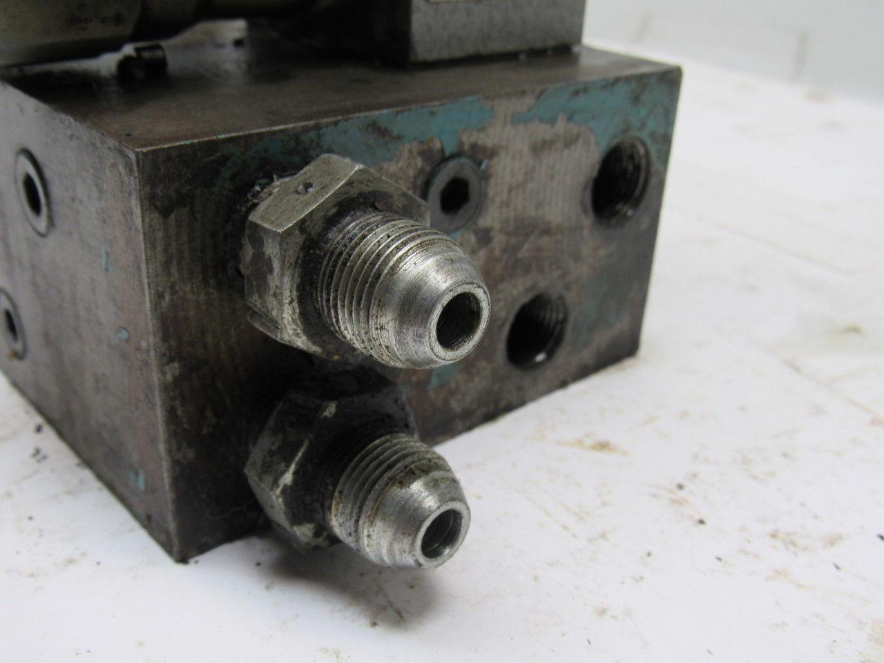 Vickers XM1-3FK1-30-JA Flui-Trol Hyd. Flow Control Valve& Solenoid Block Assy'