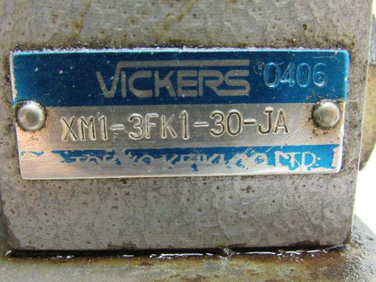 Vickers XM1-3FK1-30-JA Flui-Trol Hyd. Flow Control Valve& Solenoid Block Assy'