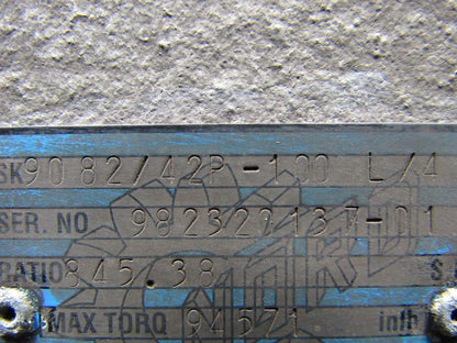 Nord SK9082/42P-100L/4 High Torque Gear Box Speed Reducer 845.38:1 Ratio