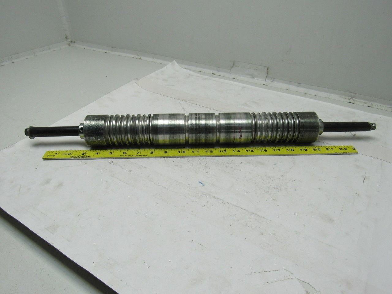 Aluminum Belt Drive Conveyor Roller 2-3/8"x 17"L W/3/4" Shaft 25-5/8" OAL