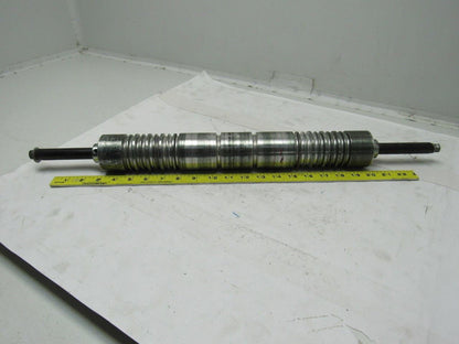Aluminum Belt Drive Conveyor Roller 2-3/8"x 17"L W/3/4" Shaft 25-5/8" OAL