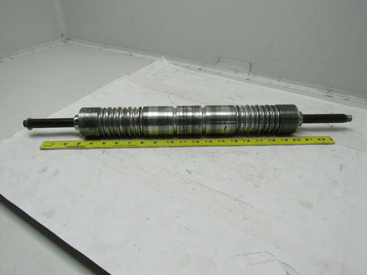 Aluminum Belt Drive Conveyor Roller 2-3/8"x 17"L W/3/4" Shaft 25-5/8" OAL