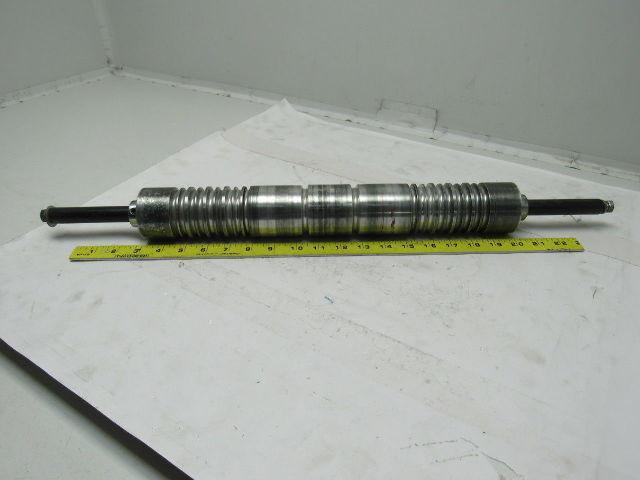 Aluminum Belt Drive Conveyor Roller 2-3/8"x 17"L W/3/4" Shaft 25-5/8" OAL