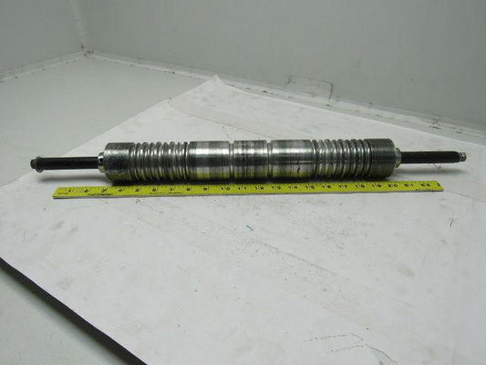 Aluminum Belt Drive Conveyor Roller 2-3/8"x 17"L W/3/4" Shaft 25-5/8" OAL