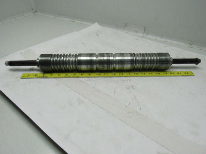 Aluminum Belt Drive Conveyor Roller 2-3/8"x 17"L W/3/4" Shaft 25-5/8" OAL