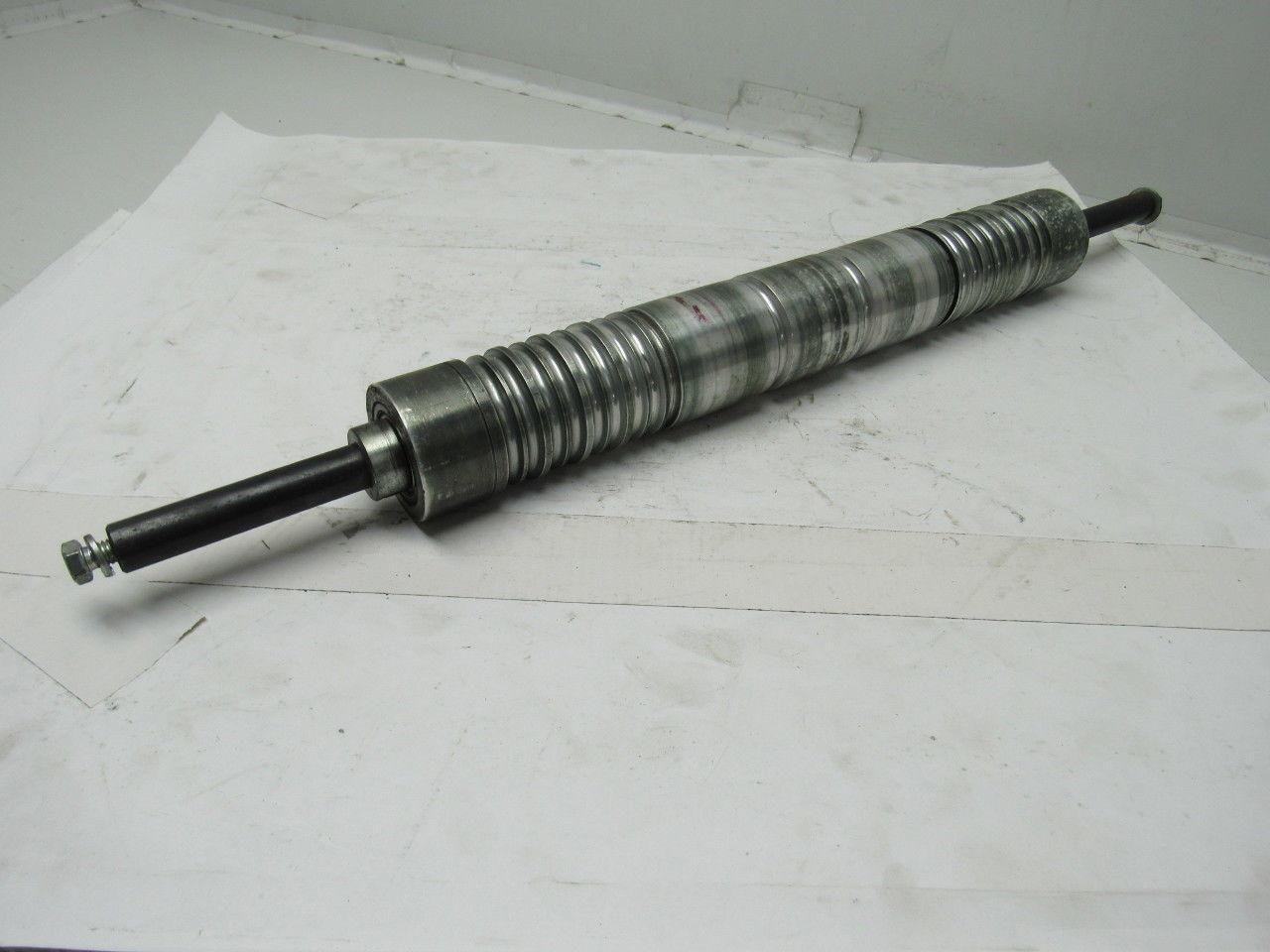 Aluminum Belt Drive Conveyor Roller 2-3/8"x 17"L W/3/4" Shaft 25-5/8" OAL