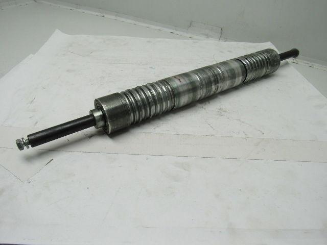 Aluminum Belt Drive Conveyor Roller 2-3/8"x 17"L W/3/4" Shaft 25-5/8" OAL