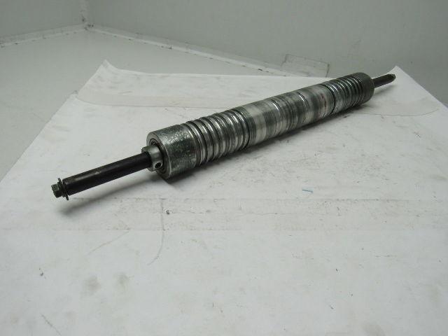 Aluminum Belt Drive Conveyor Roller 2-3/8"x 17"L W/3/4" Shaft 25-5/8" OAL
