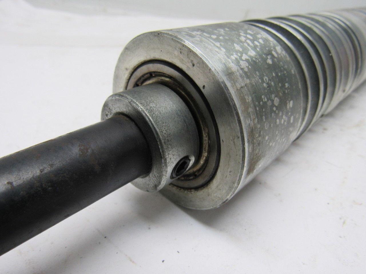Aluminum Belt Drive Conveyor Roller 2-3/8"x 17"L W/3/4" Shaft 25-5/8" OAL