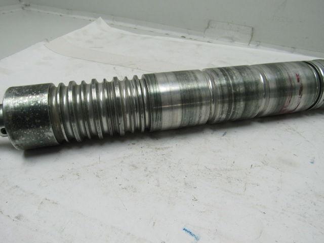 Aluminum Belt Drive Conveyor Roller 2-3/8"x 17"L W/3/4" Shaft 25-5/8" OAL