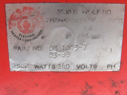 Temco CH-1013-7 Screw Plug Immersion Heater W/Tank 240V 3Ph 2500W