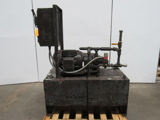 VICKERS/ MARMAC 85 GAL Hydraulic Power Unit 7-1/2HP 460V 3Ph W/ 25V Pump Tested