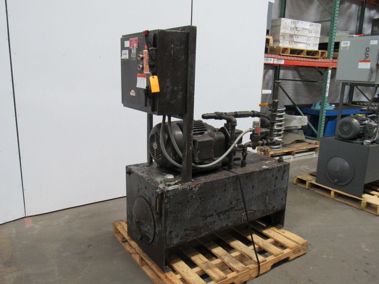 VICKERS/ MARMAC 85 GAL Hydraulic Power Unit 7-1/2HP 460V 3Ph W/ 25V Pump Tested