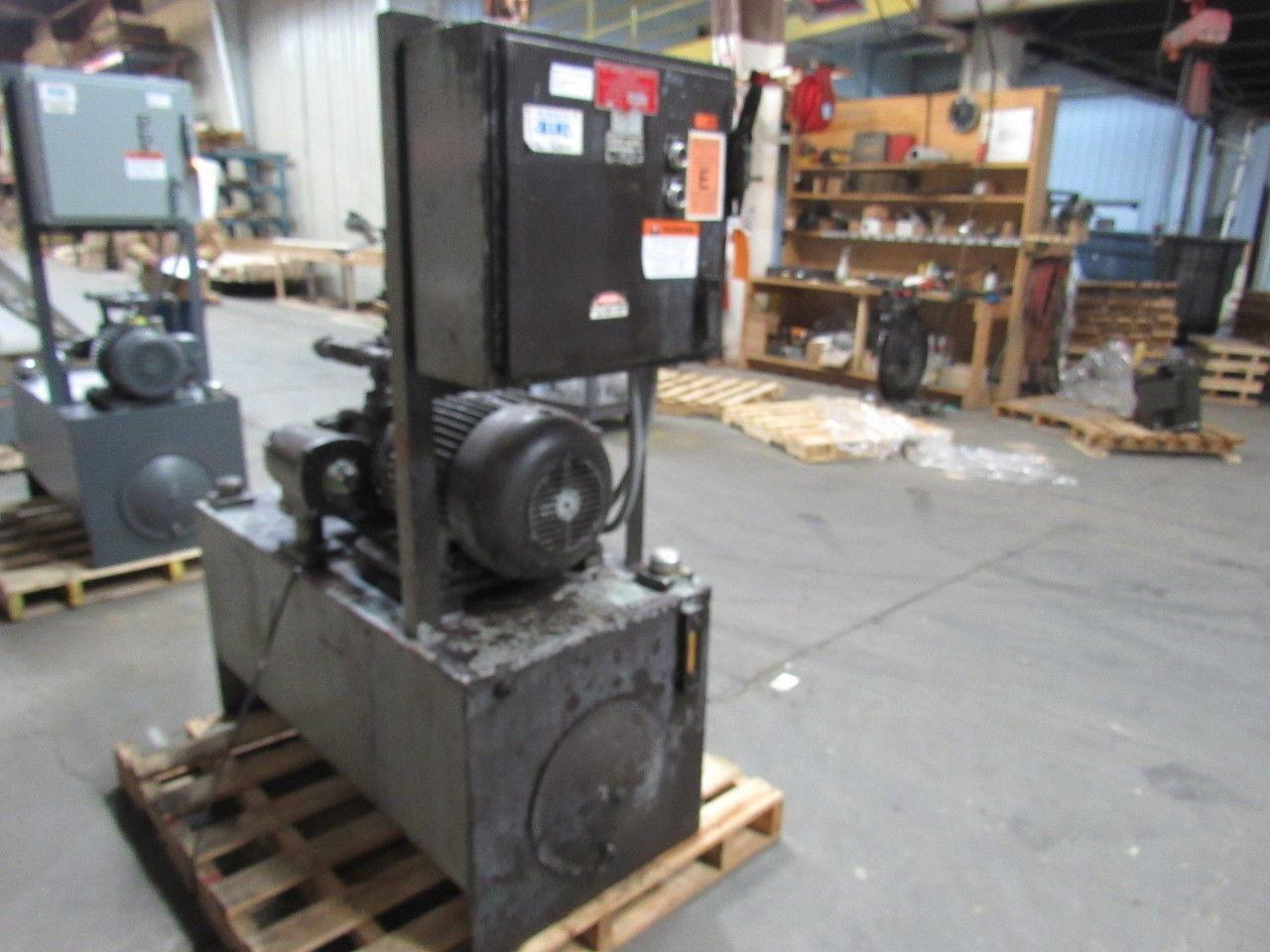 VICKERS/ MARMAC 85 GAL Hydraulic Power Unit 7-1/2HP 460V 3Ph W/ 25V Pump Tested