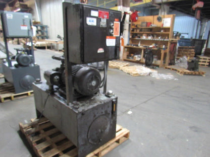 VICKERS/ MARMAC 85 GAL Hydraulic Power Unit 7-1/2HP 460V 3Ph W/ 25V Pump Tested