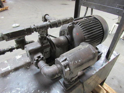 VICKERS/ MARMAC 85 GAL Hydraulic Power Unit 7-1/2HP 460V 3Ph W/ 25V Pump Tested