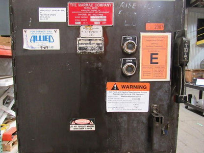 VICKERS/ MARMAC 85 GAL Hydraulic Power Unit 7-1/2HP 460V 3Ph W/ 25V Pump Tested