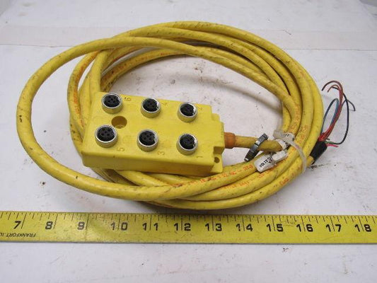 ALLEN BRADLEY 898D-56PT-A10 6 Place 5 Pin Distribution Box w/ 12' Cord 300VDC