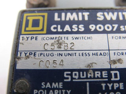 Square D C54B2 Turret Head Side Rotary Limit Switch Ser A