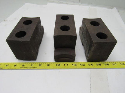Huron T15 Lathe Chuck Soft  Jaws 6"L x 2-1/2"W X3-1/4"T Lot of 3