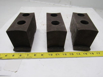 Huron T11248 Lathe Chuck Soft  Jaws 6"L x 2-1/2"W X3-1/8"T Lot of 3