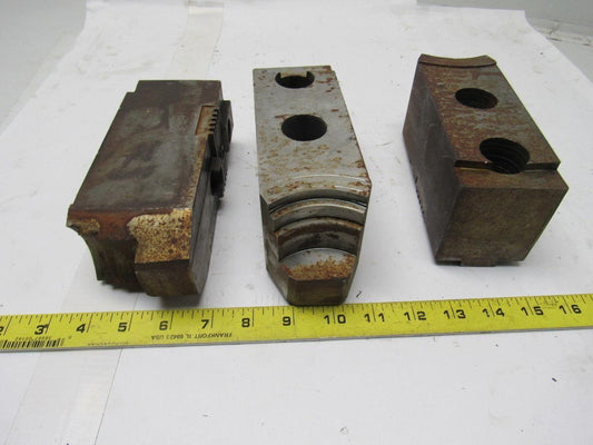 Huron T15A75 Lathe Chuck Soft  Jaws 7-1/8"L x 2-1/2"W X2-7/8"T Lot of 3